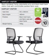 Hartley Visitor Chair Range And Specifications
